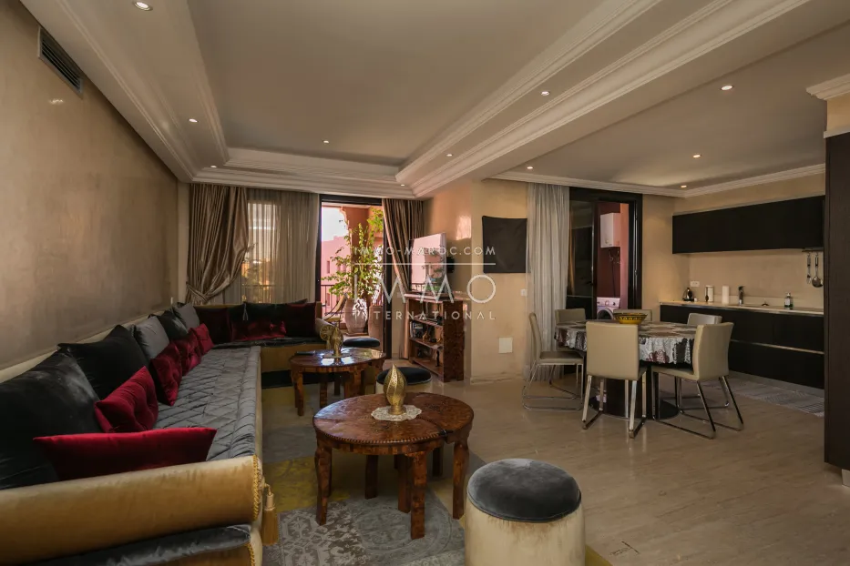 Nice apartment for sale in a residence with pool in the city center of marrakech