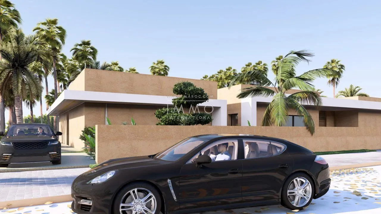 Contemporary villa under construction