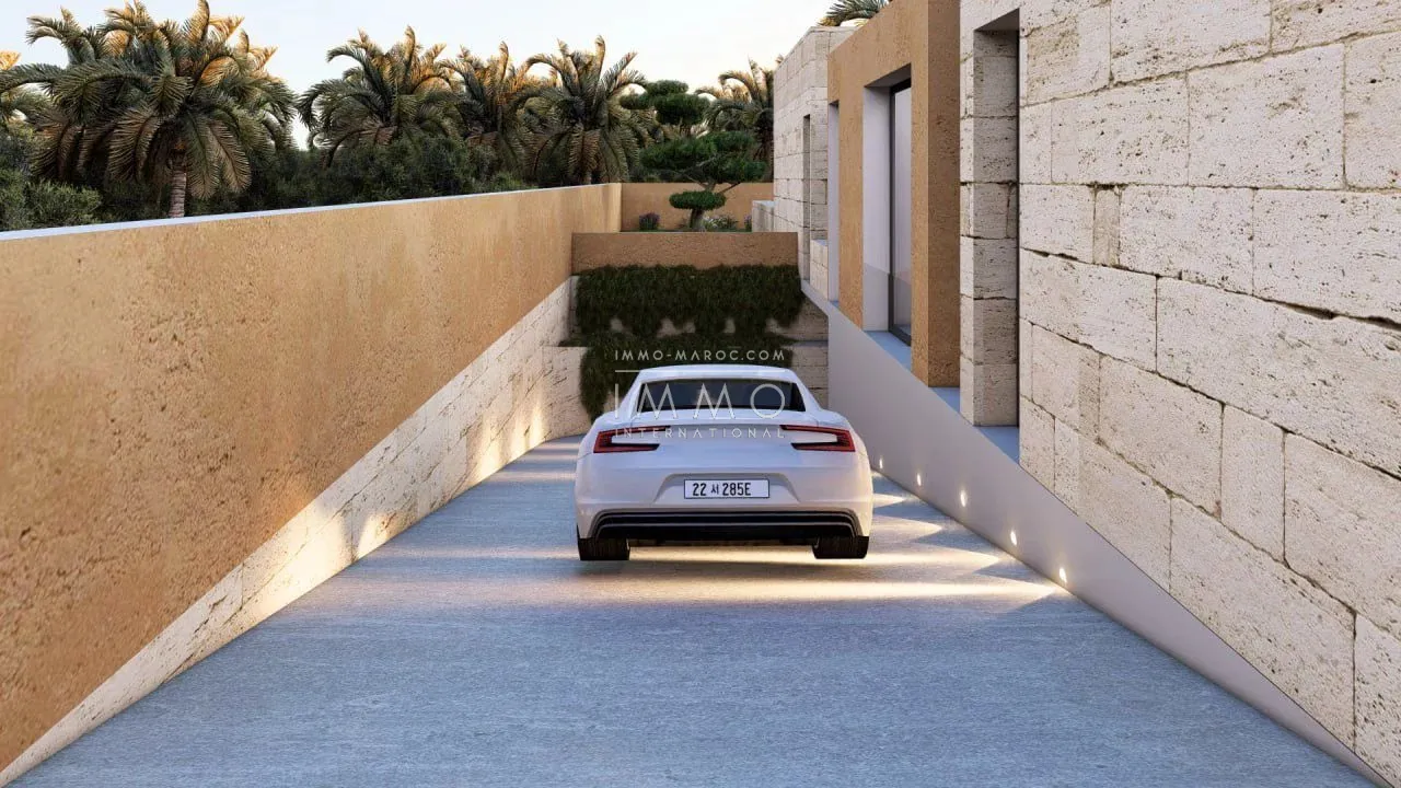 Contemporary villa under construction