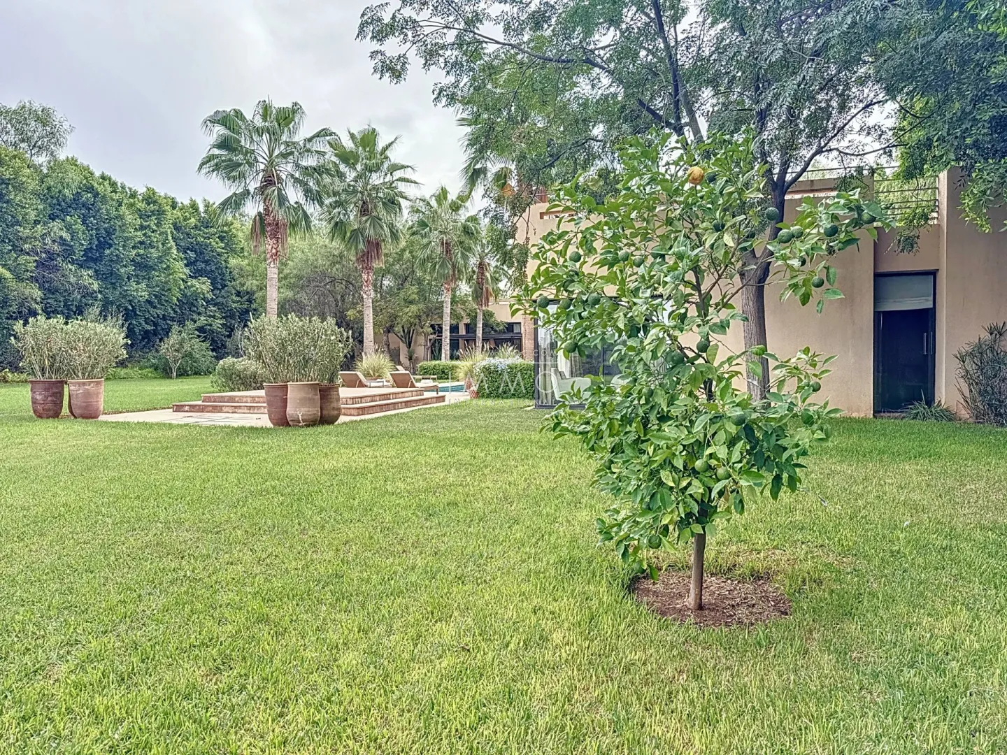 Contemporary villa for sale on a golf course.