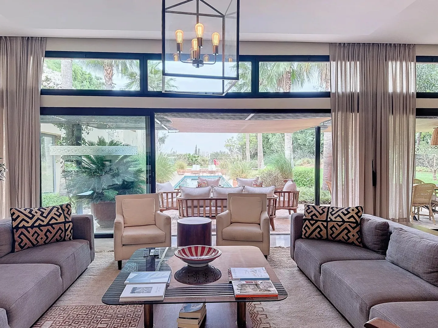 Contemporary villa for sale on a golf course.