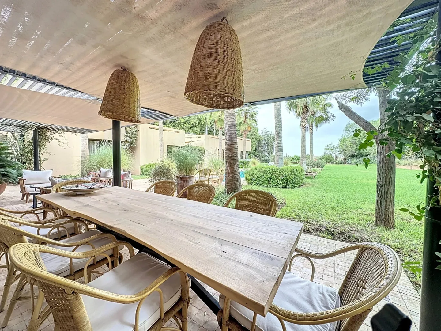 Contemporary villa for sale on a golf course.