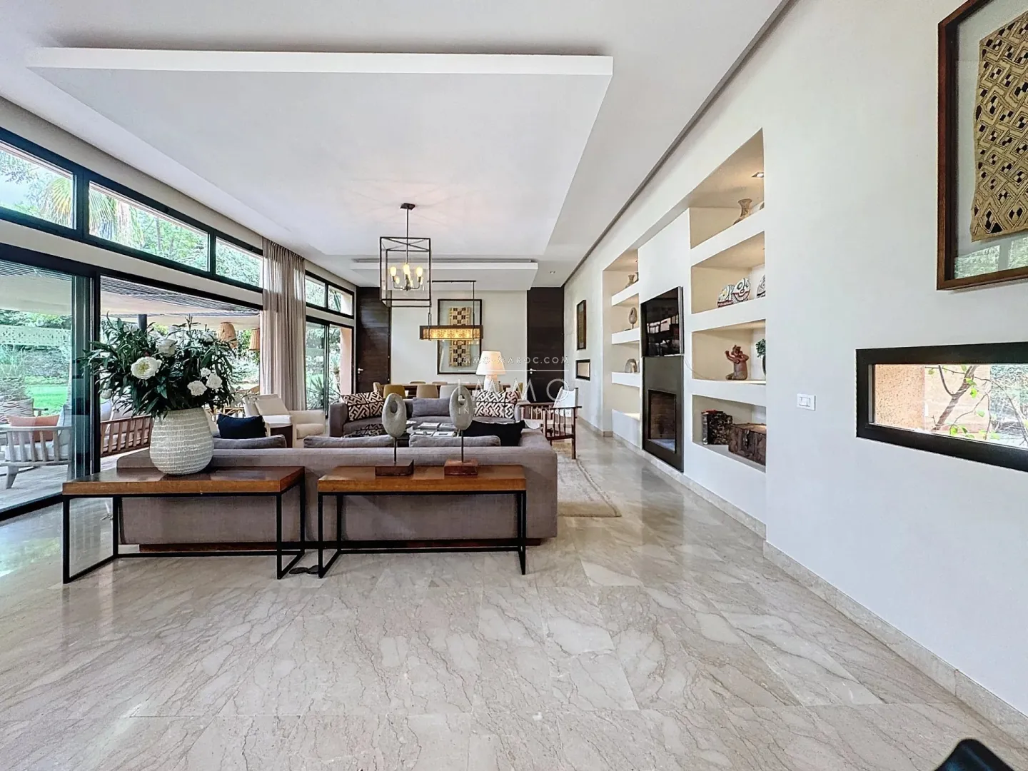 Contemporary villa for sale on a golf course.