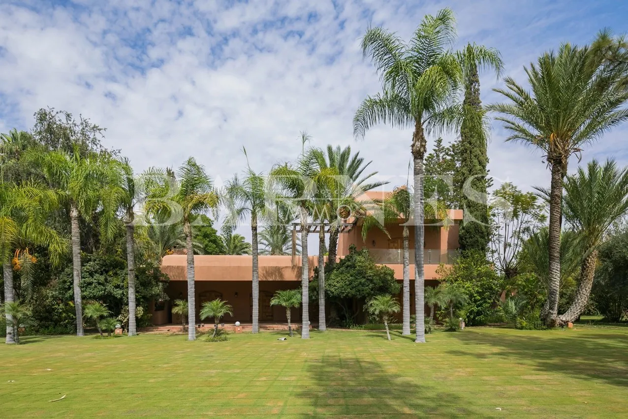 Beautiful villa in the palmeraie bab atlas nestled in a green oasis for sale.