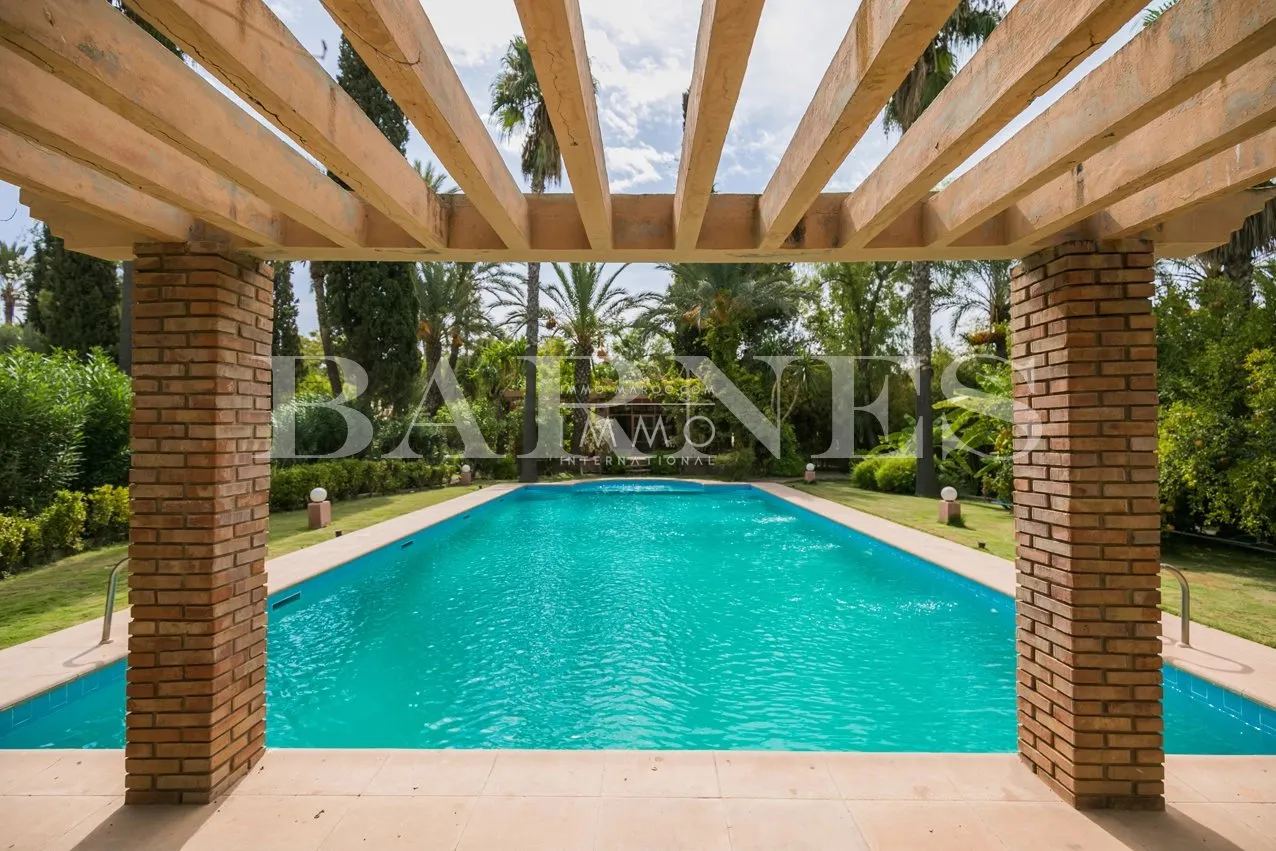 Beautiful villa in the palmeraie bab atlas nestled in a green oasis for sale.