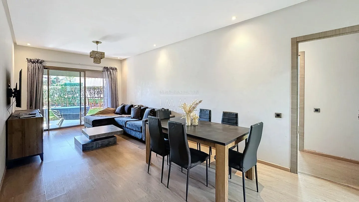 Appartement rez-de-jardin à vendre agdal – 2 chambres – 77 m² + jardin 15 m² – vue atlas – golf – meublé - Photo 1
