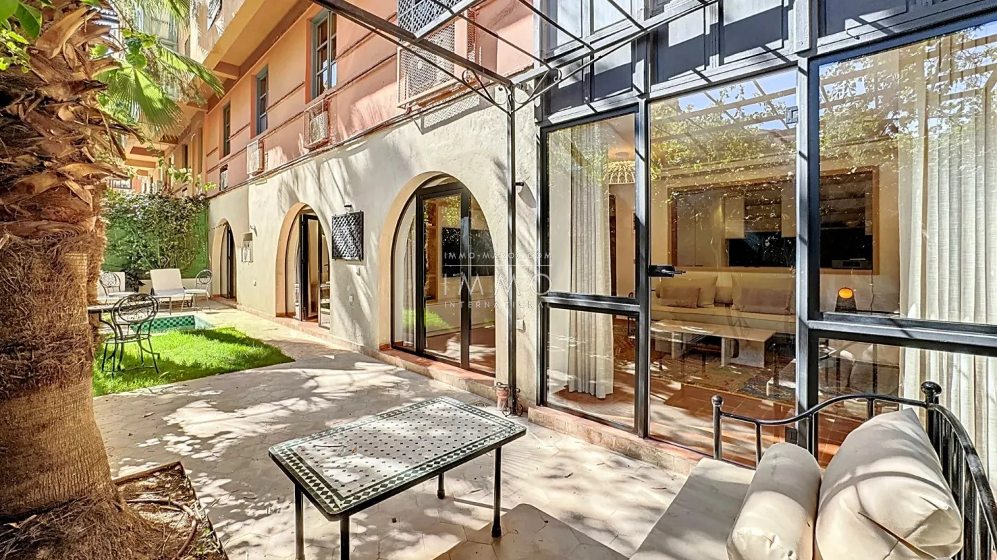 Exclusively for sale – elegant furnished ground floor apartment in hivernage, marrakech