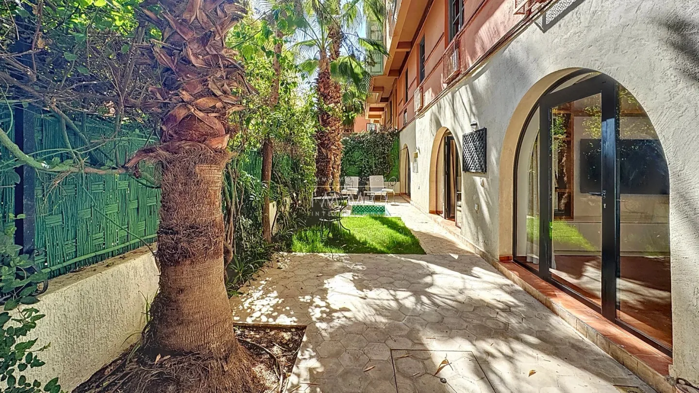 Exclusively for sale – elegant furnished ground floor apartment in hivernage, marrakech