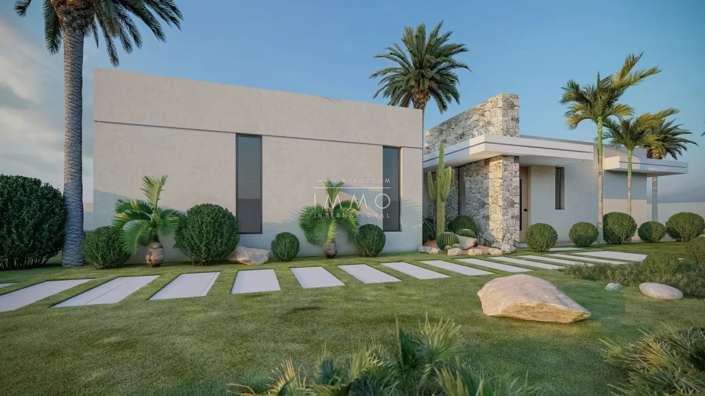 Contemporary villa under construction