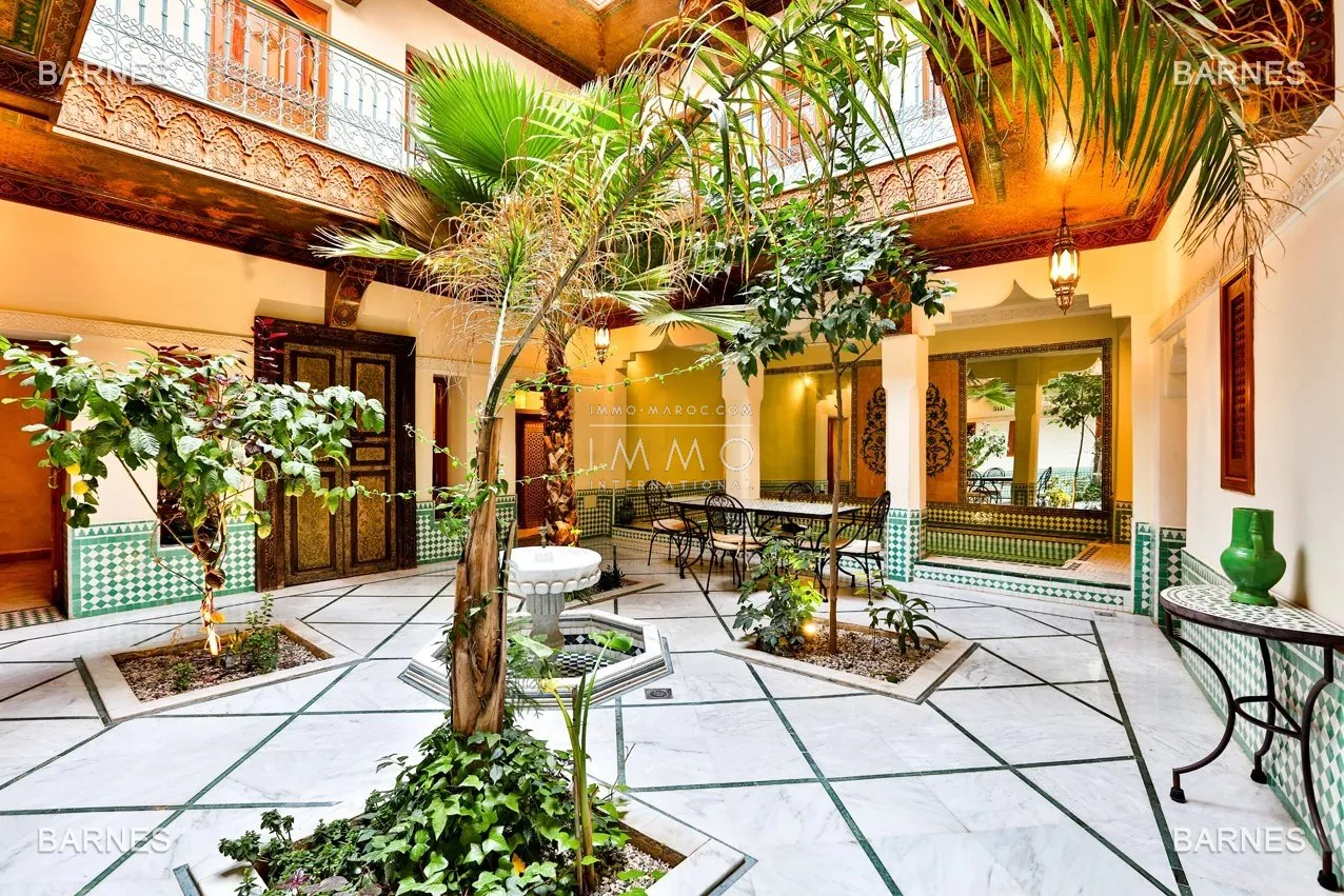 Riad , 6 suites, 6 baths, living room, fireplace , dining room , large pool , jacuzzi , patio, terrace, elevator.