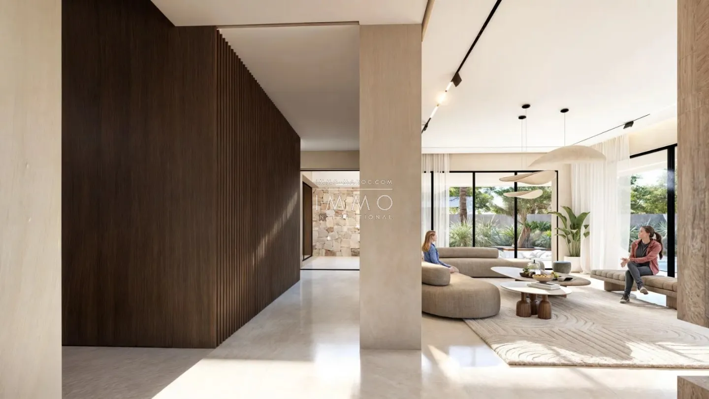 Contemporary villa under construction