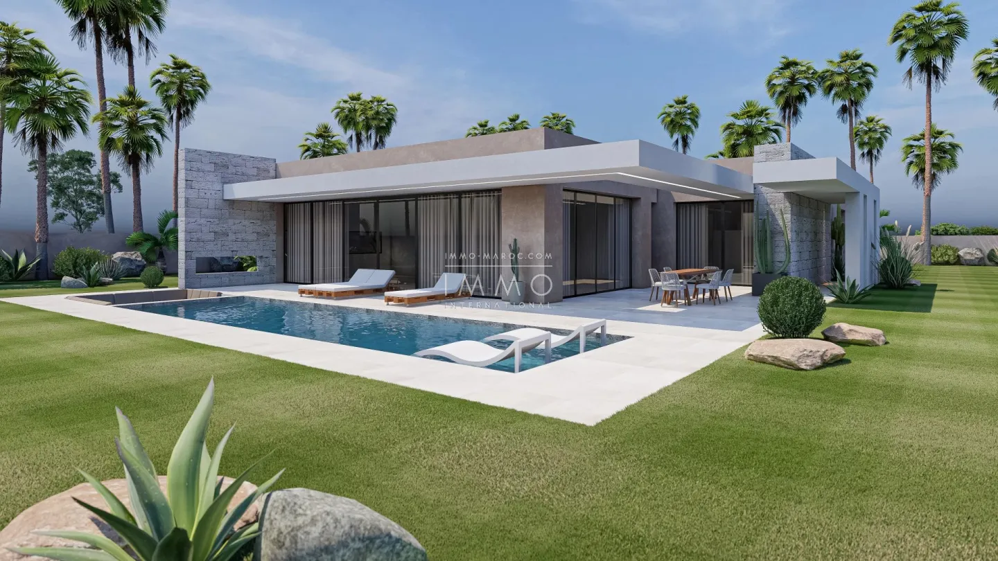 Contemporary villa under construction