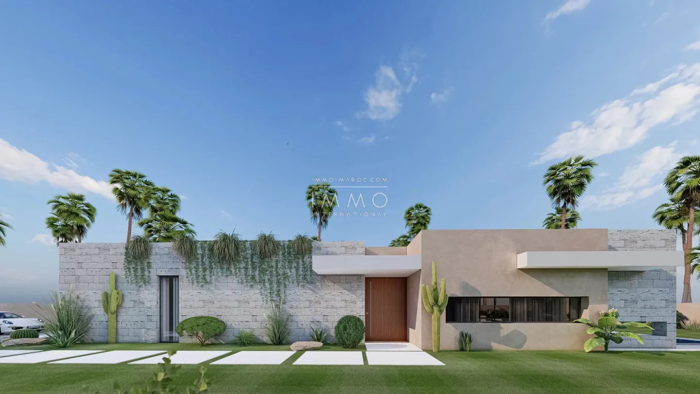 Contemporary villa under construction