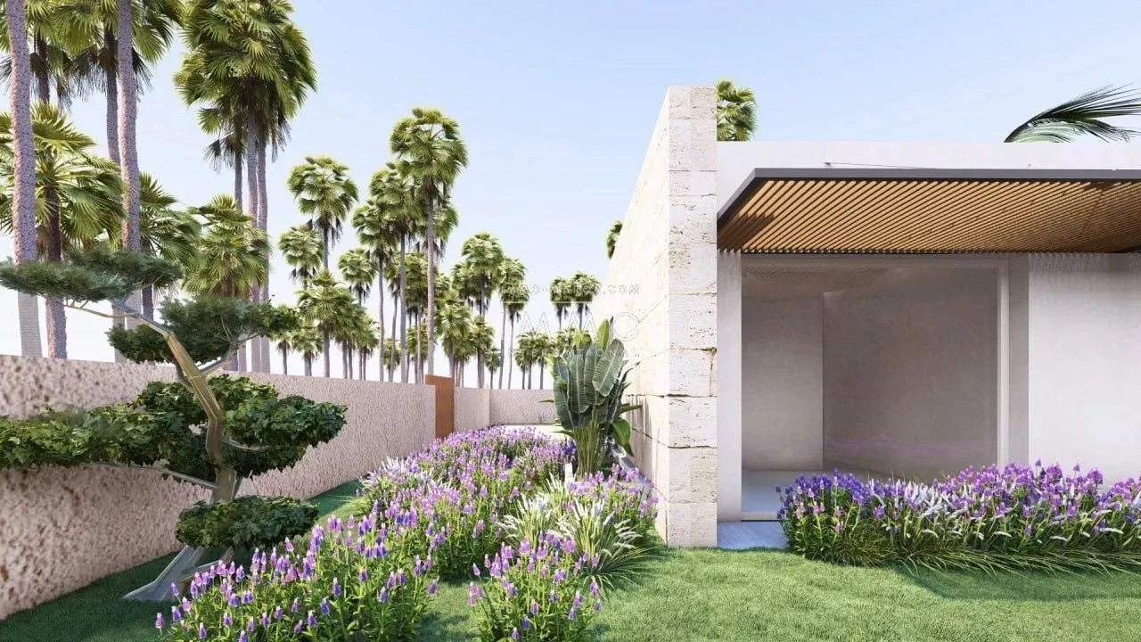 Contemporary villa under construction