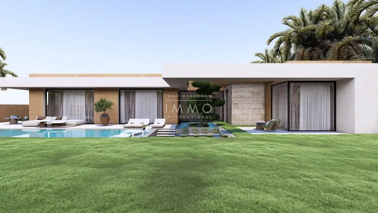 Contemporary villa under construction