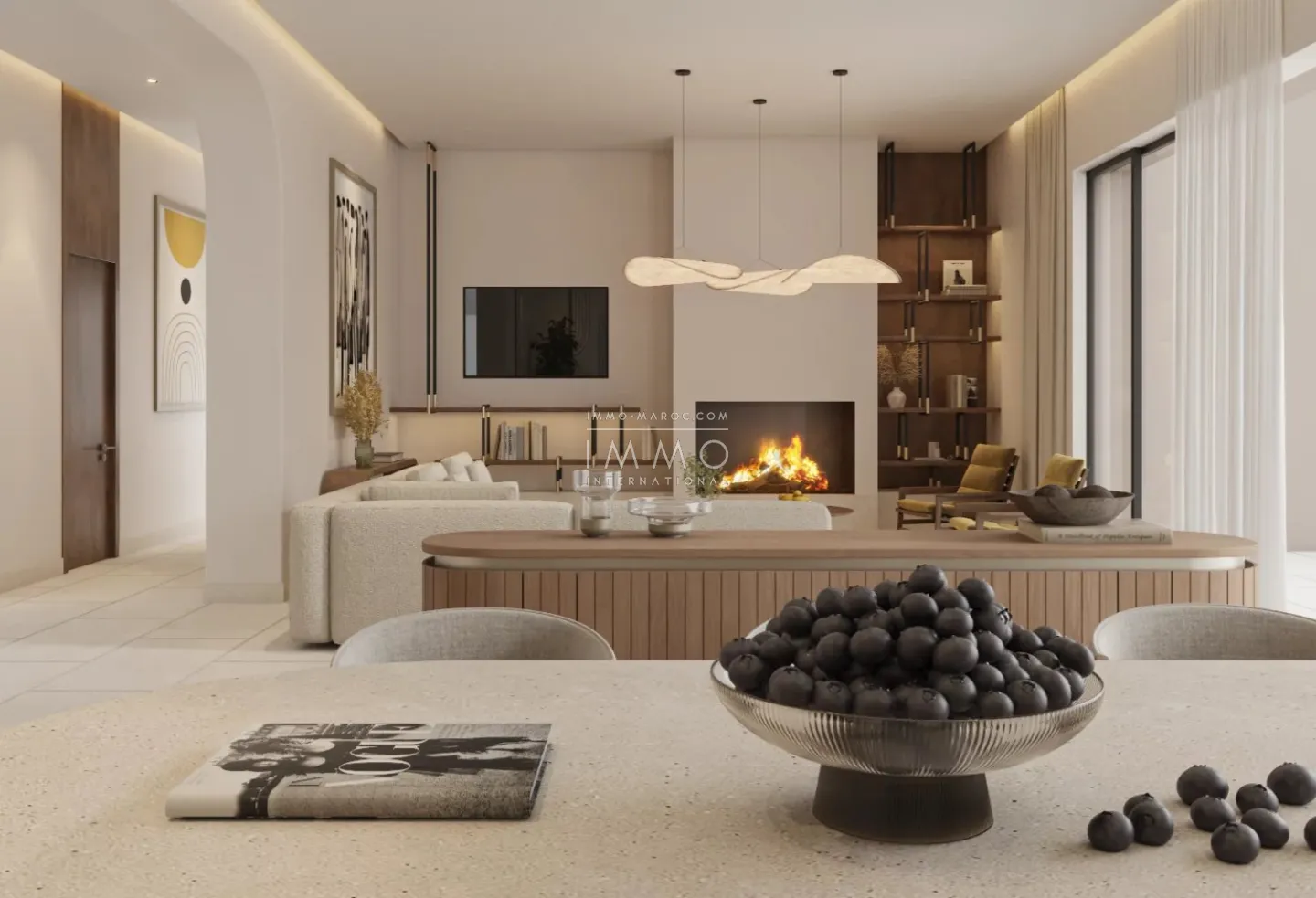 Single-story architect-designed villa on a 2400m² plot of land.