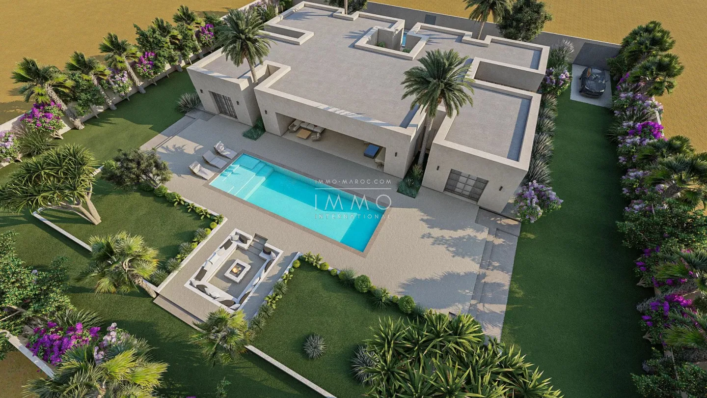 Single-story architect-designed villa on a 2400m² plot of land.