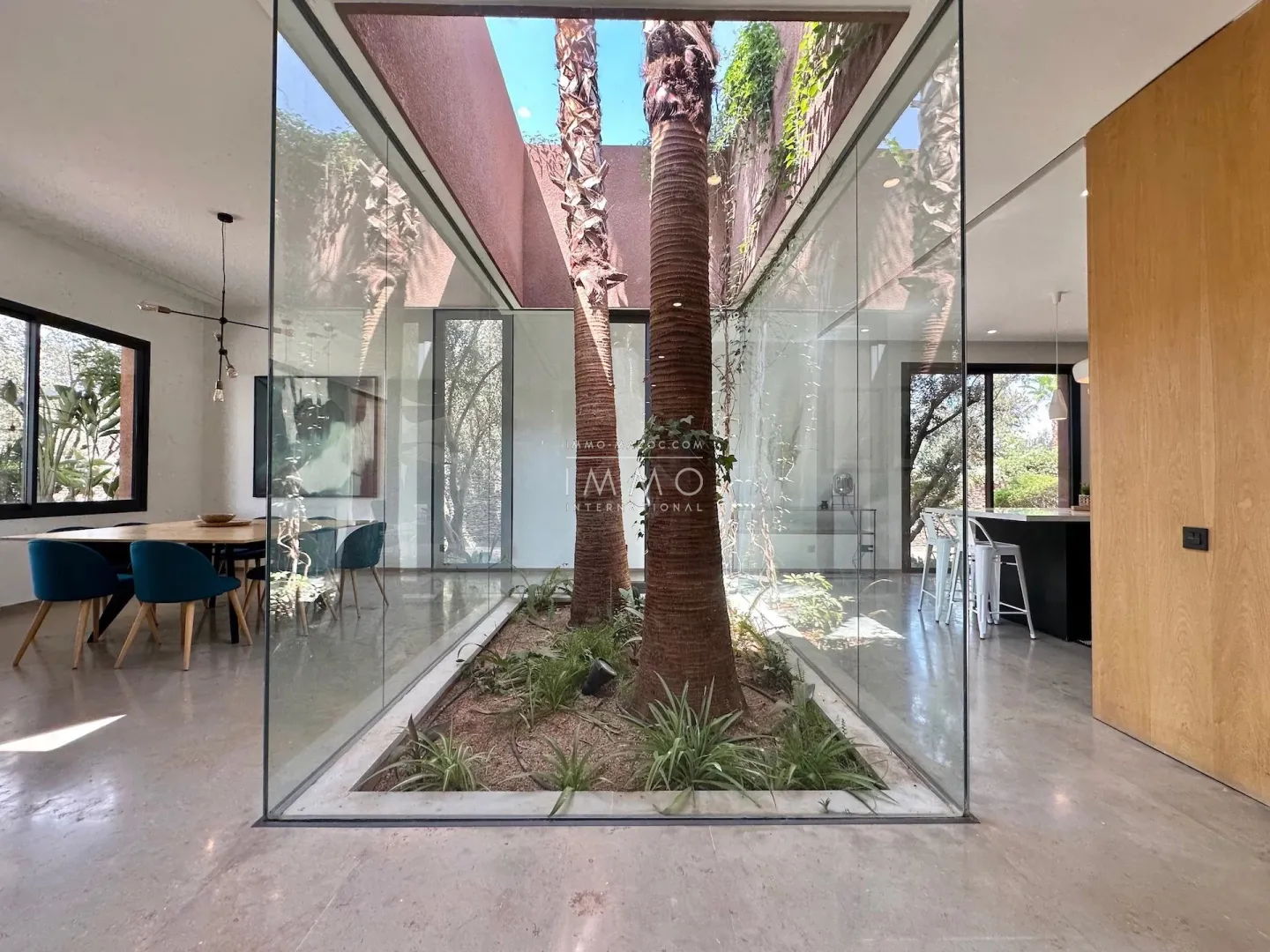 Luxury contemporary villa with infinity pool for sale on the ourika road in marrakech.