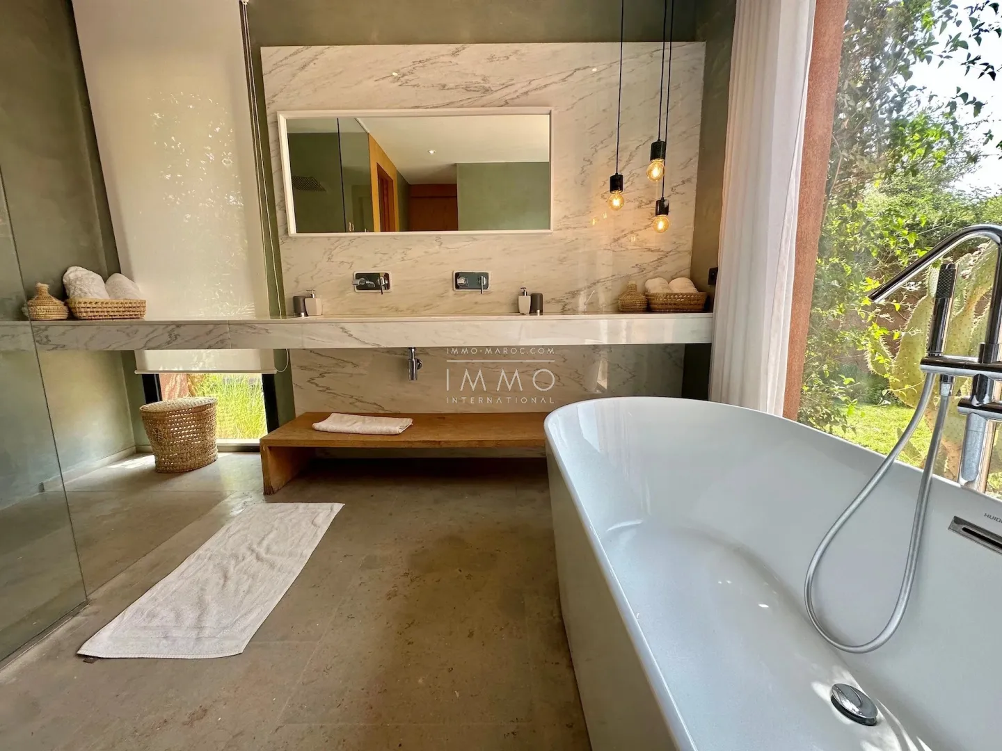 Luxury contemporary villa with infinity pool for sale on the ourika road in marrakech.