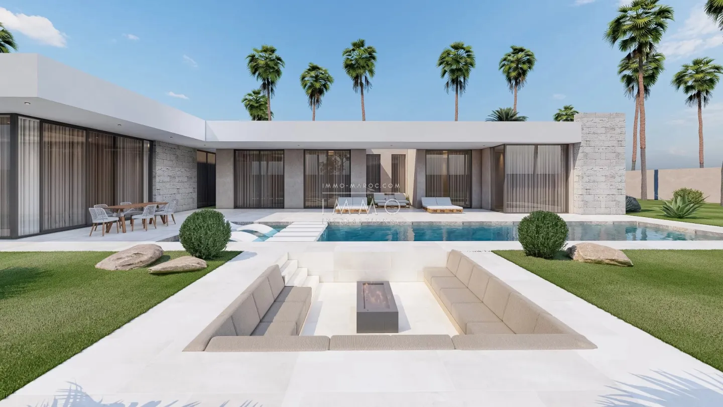 Contemporary villa under construction