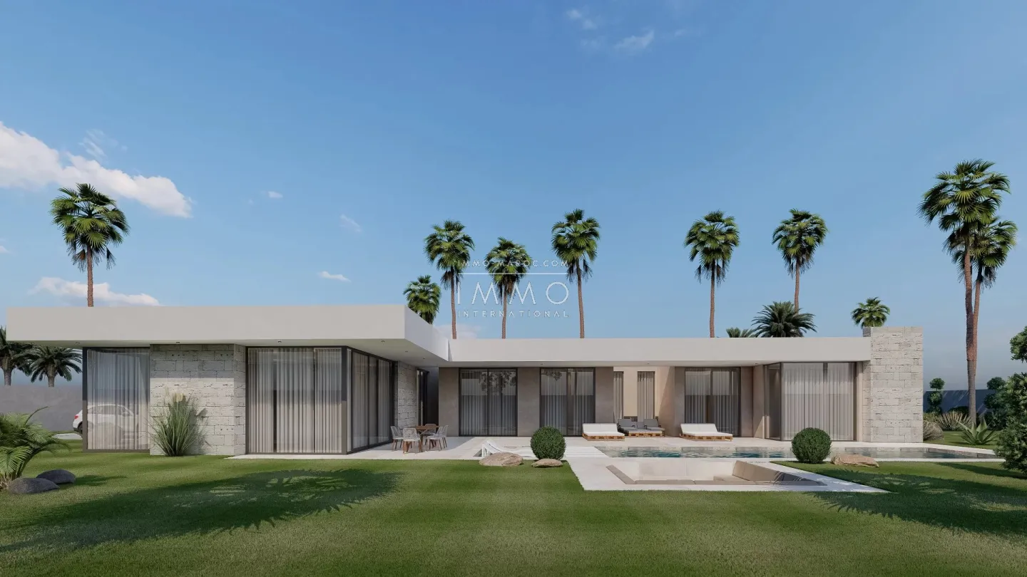 Contemporary villa under construction