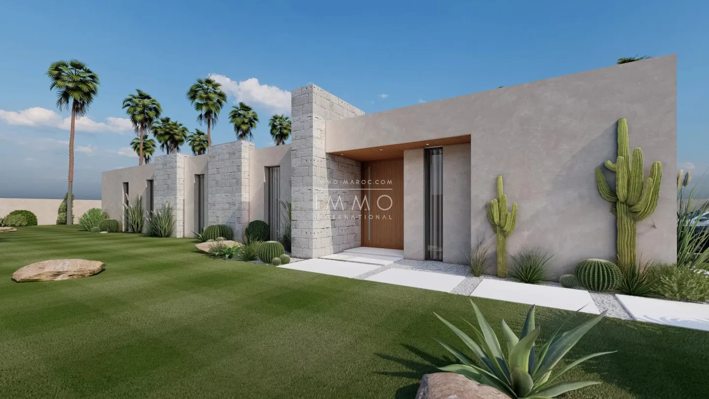 Contemporary villa under construction