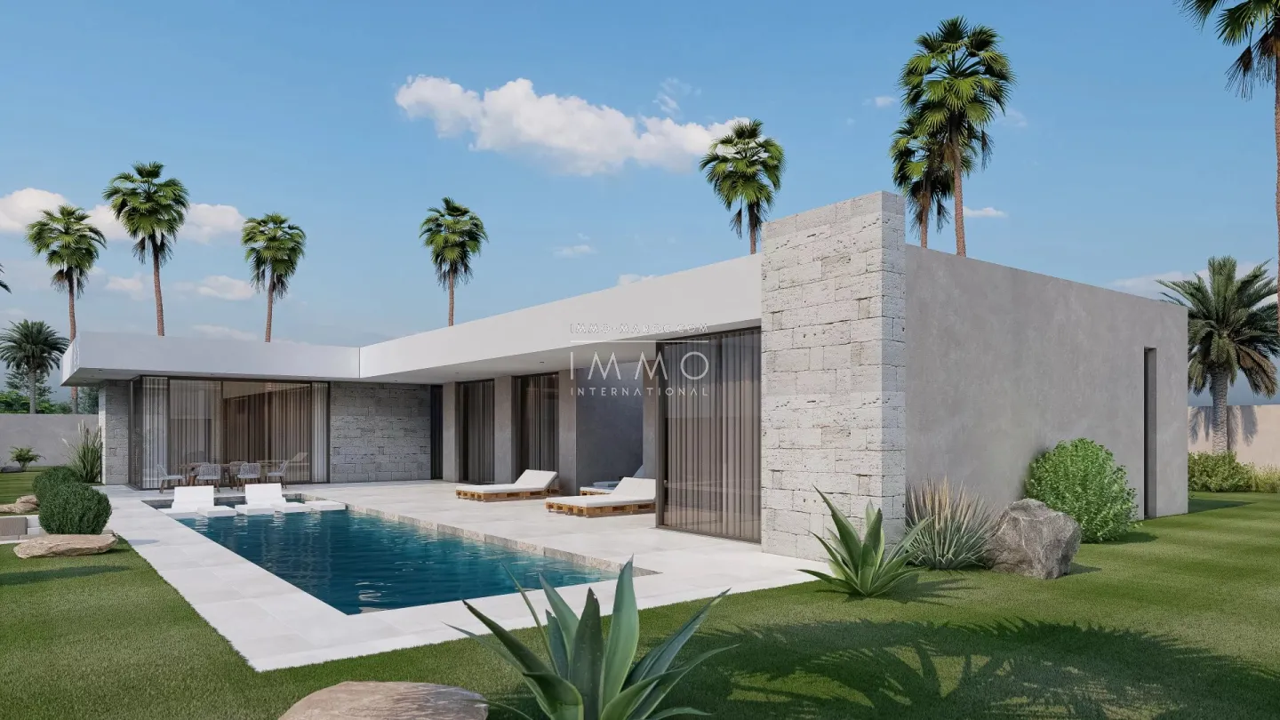 Contemporary villa under construction