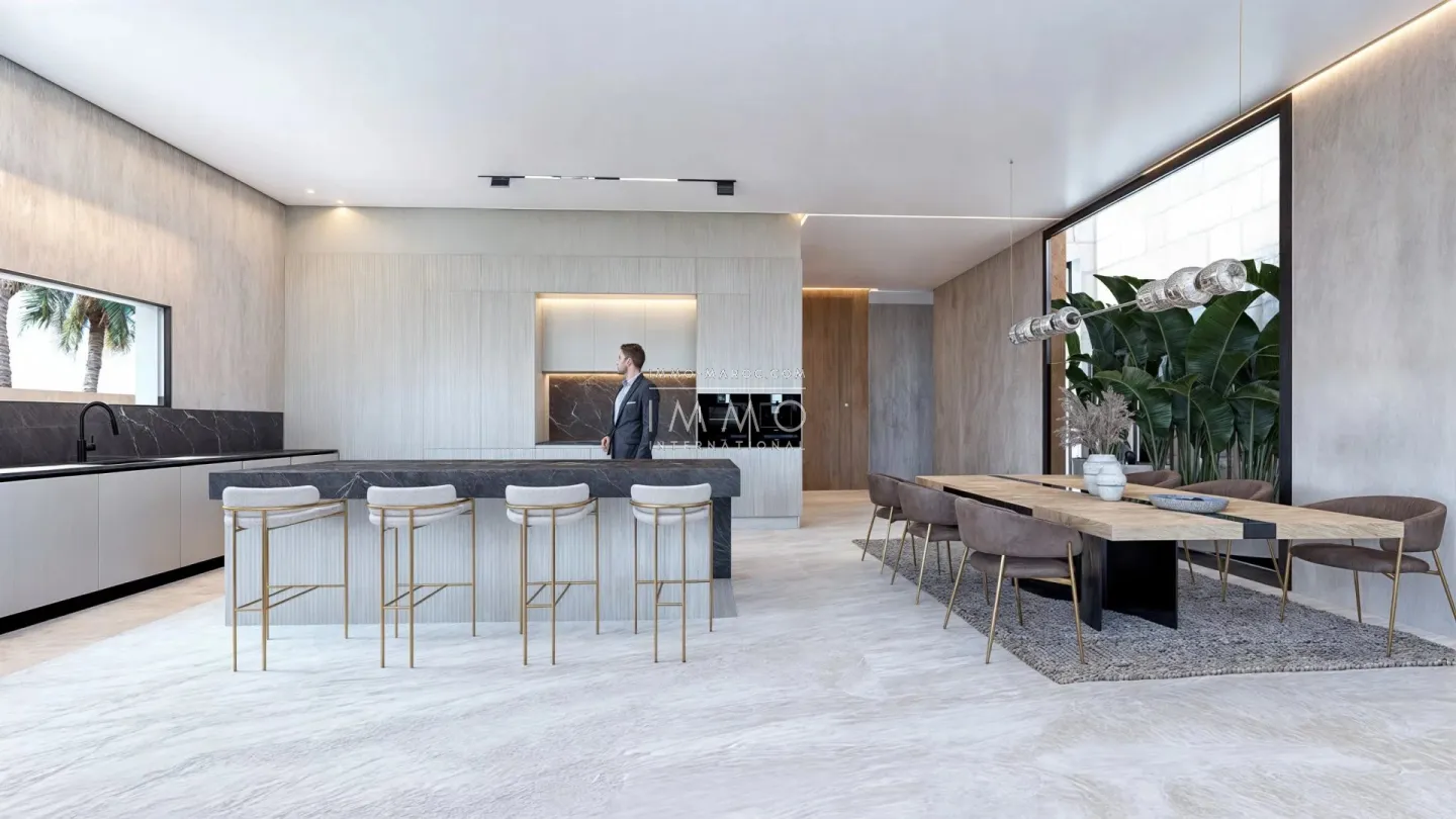 Contemporary villa under construction