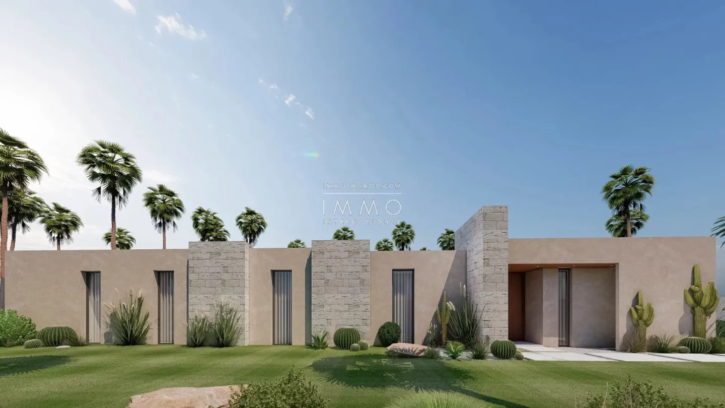 Contemporary villa under construction