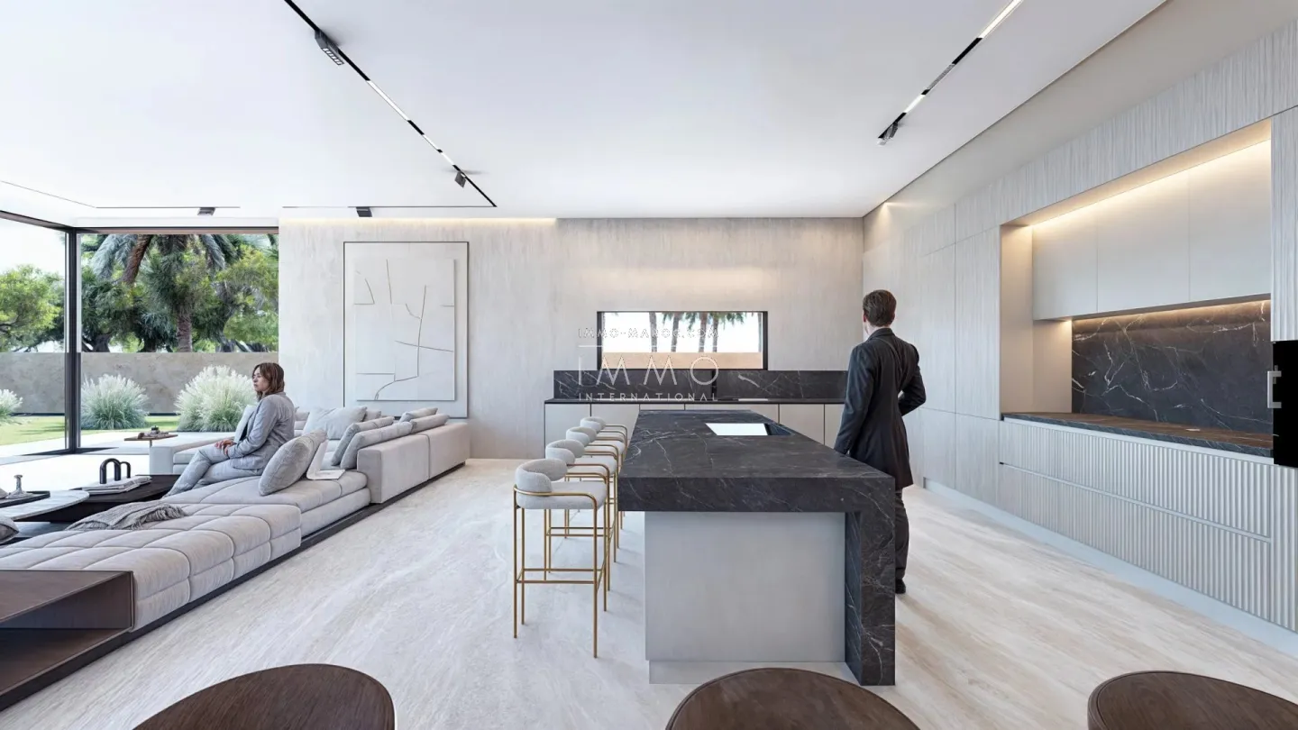 Contemporary villa under construction