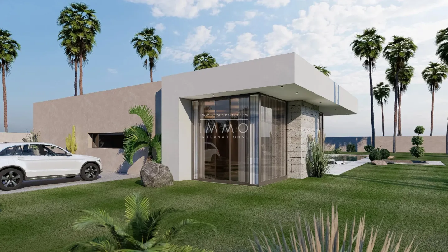 Contemporary villa under construction