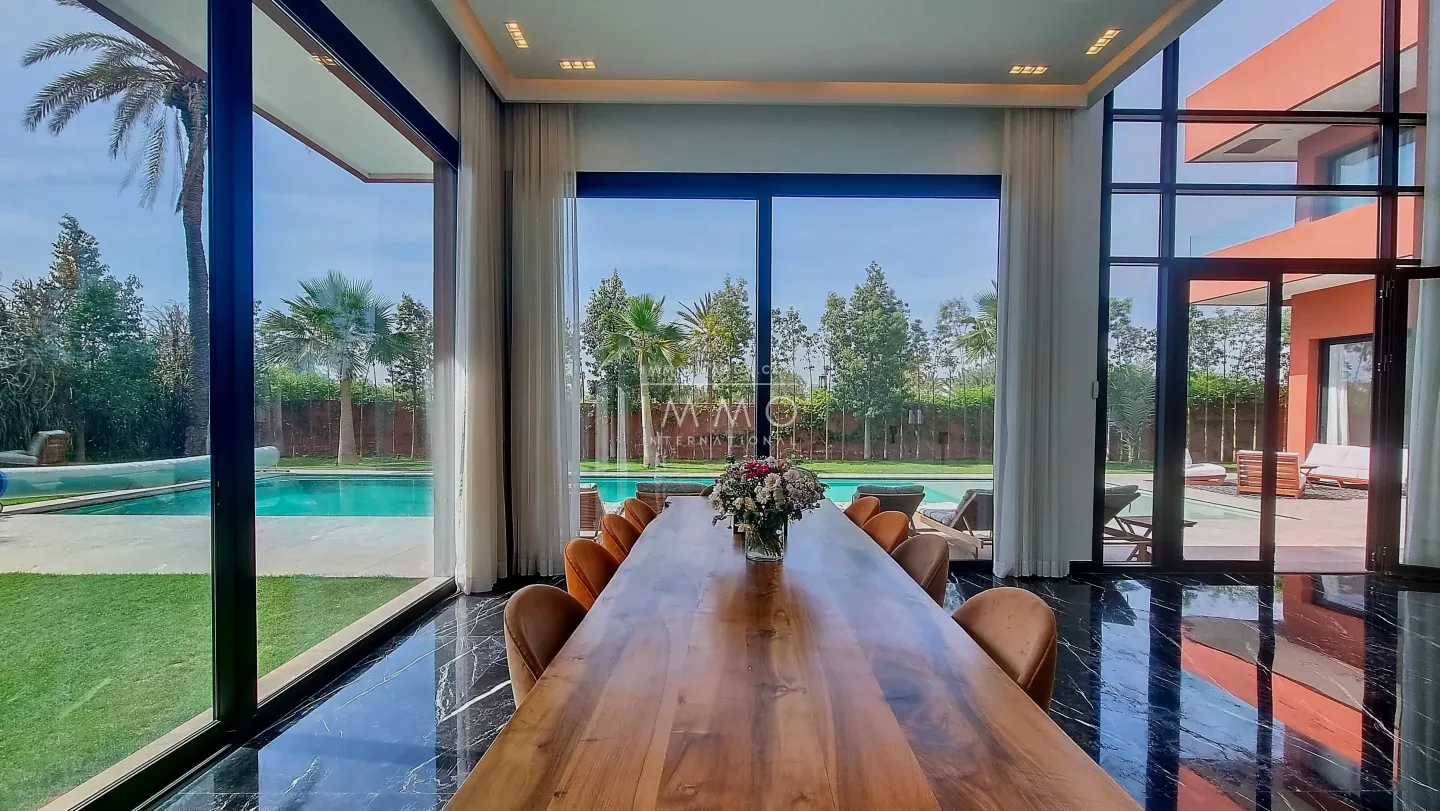 Impressive contemporary villa for sale on golf amelkis marrakech
