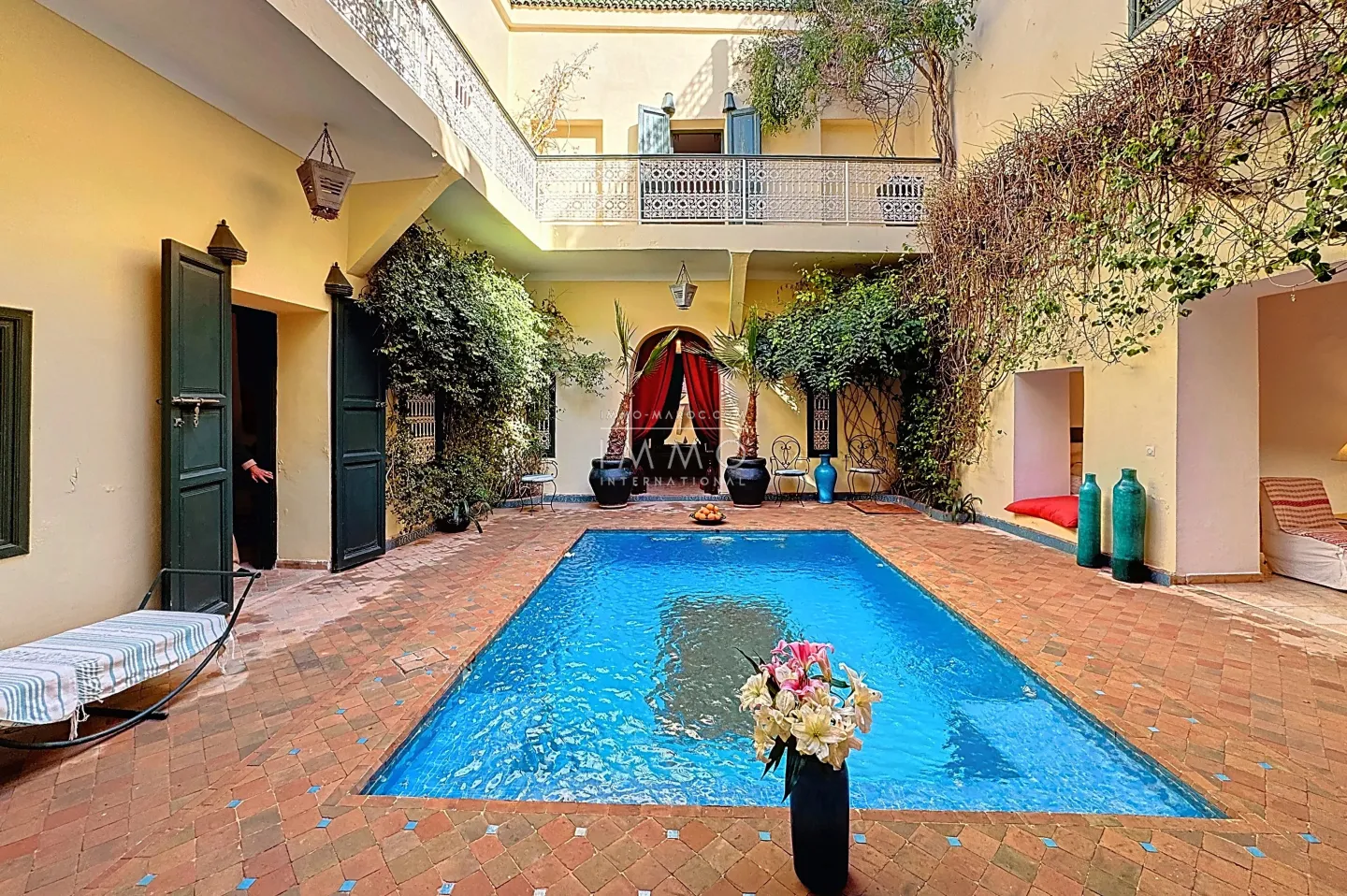 Exceptional riad in marrakech - medina sidi ben slimane, swimming pool, 4 suites, terrace overlooking the atlas mountains