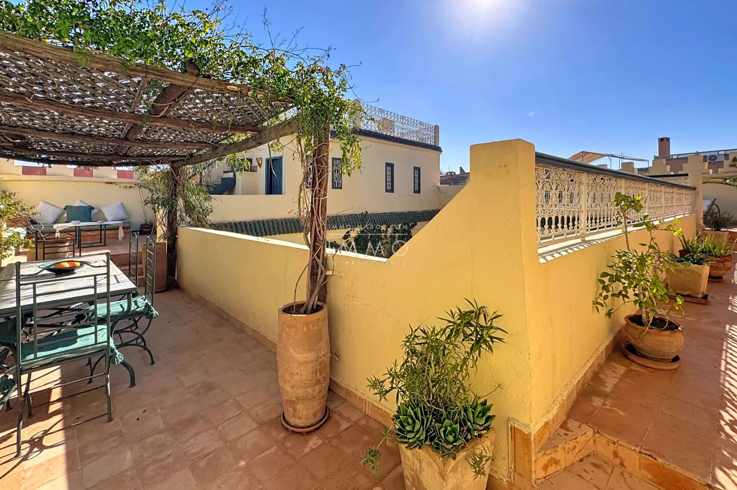 Exceptional riad in marrakech - medina sidi ben slimane, swimming pool, 4 suites, terrace overlooking the atlas mountains