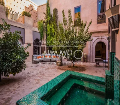 Sale riad garage Moroccan purified luxury Marrakech less than 10 minutes from the place Kasbah