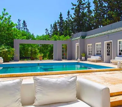 Rental villa Contemporary Marrakech Exterior Road Ourika