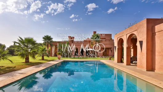 buy house refined Moroccan prestige Marrakech Exterior Road Ourika