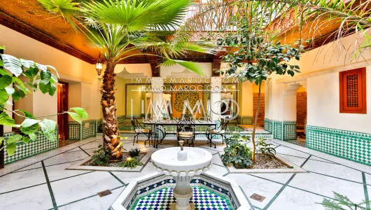 Vente riad Marocain Marrakech Place Jamaa El Fna Riad Zitoun