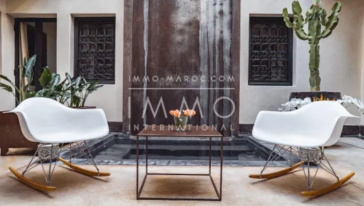 Vente riad Marocain épuré prestige Marrakech