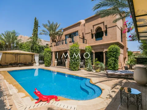 Vente villa Marocain épuré Marrakech Golfs Amelkis